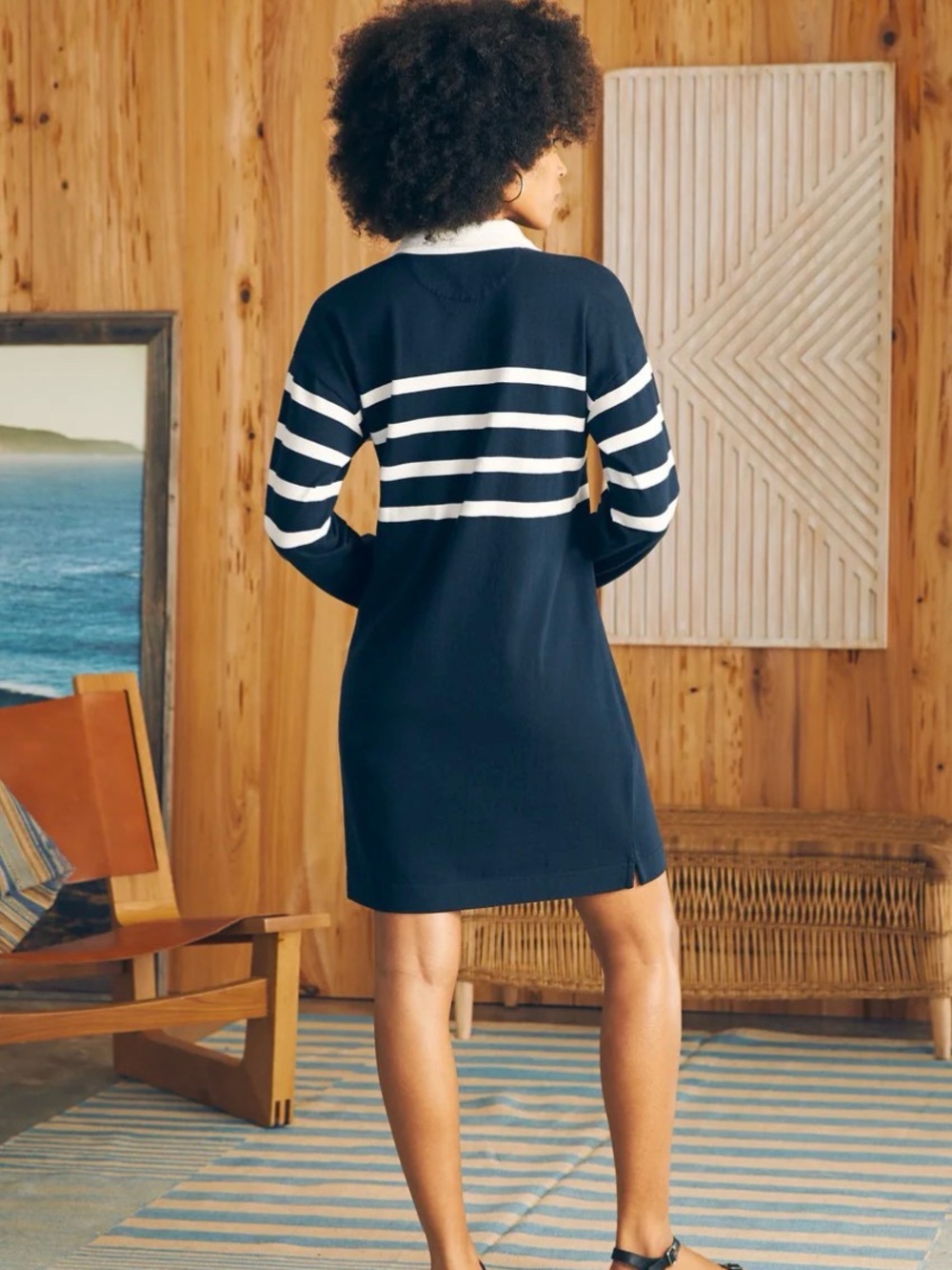 NWOT Faherty Rugby Dress - Picture 2 of 4